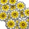 1 1/2" Yellow Daisy Flower Embroidery Iron On Heat Transfer Patch Pack of 72